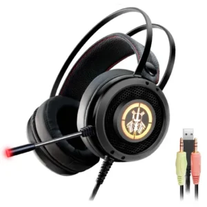 Headset Gamer K-Mex AR50, RGB, 3.5 + USB, Preto 