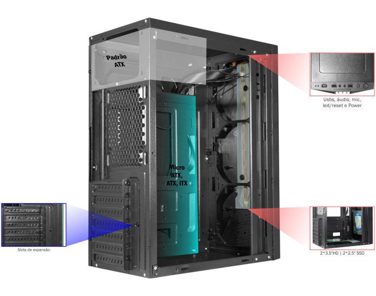 GABINETE GAMER BIFROST VII - CG-04AH - Imagem 3