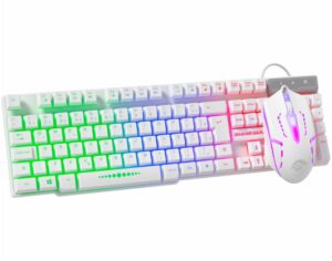 Kit Gamer White KMW52 + MOA8 teclado kit