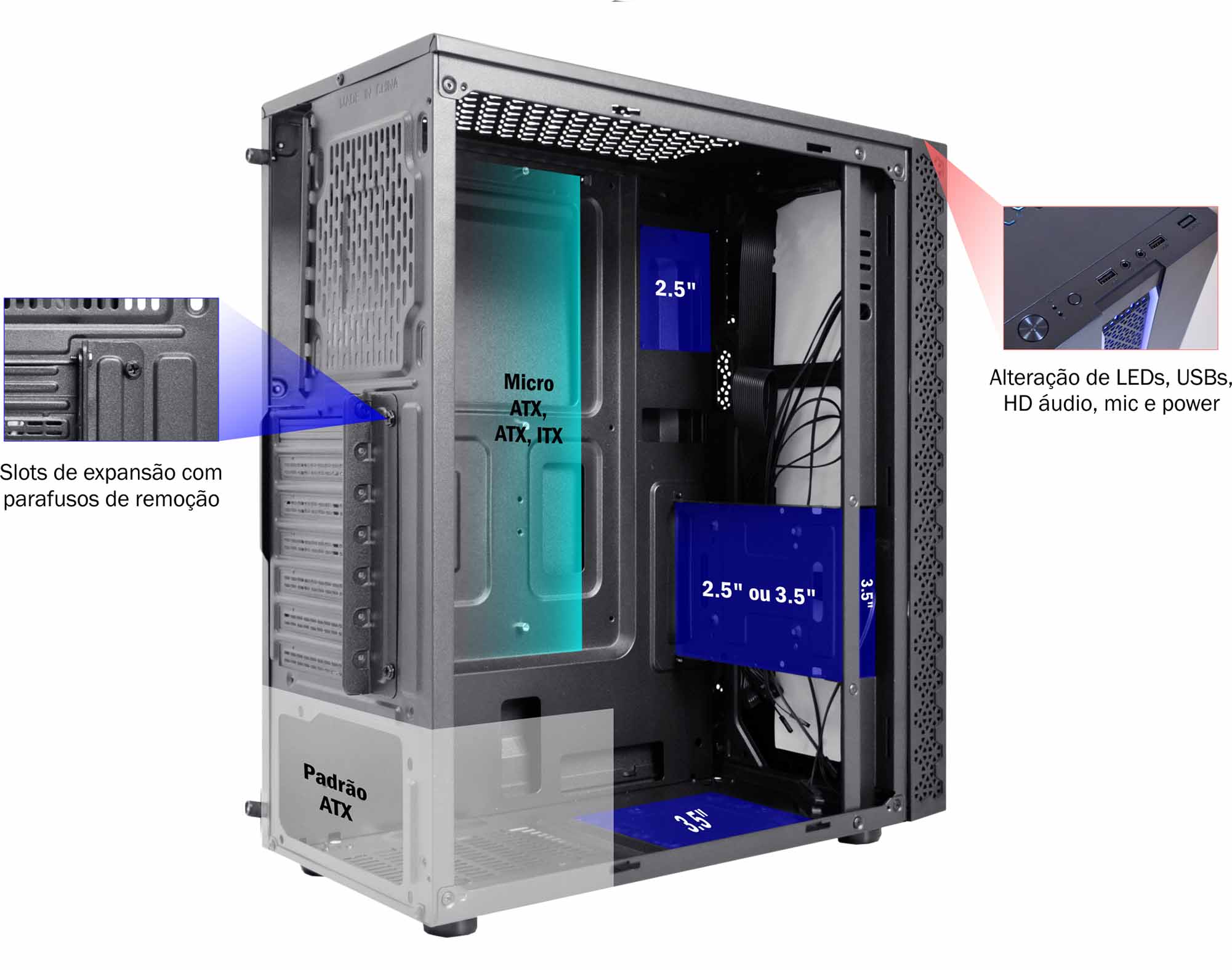 Gabinete Gamer KRATOS - CG-42TP - Imagem 4