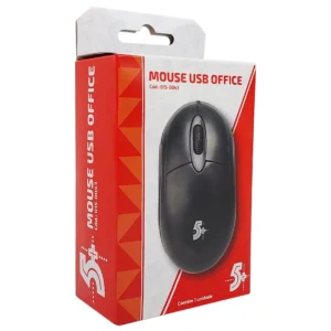Mouse Usb 015-0043 1000 Dpi Preto 5+ Office Box