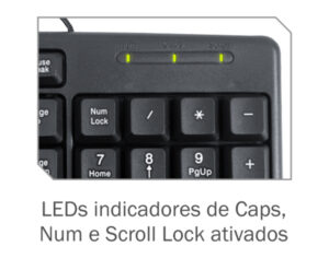 Teclado preto com fio Standart Keyboard KB-3728