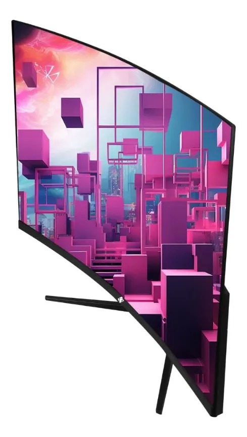 Monitor Led 31,5 Frameless Curvo Fullhd 75hz R1500 Preto - Imagem 2
